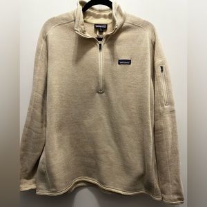 Patagonia women’s XXL Pullover 1/4 -Zip Fleece Oyster White